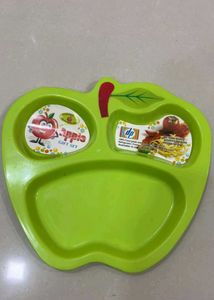 Green Apple Shaped Divided Plate