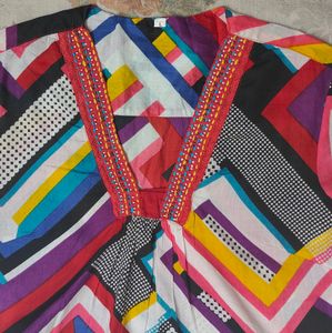 Pure Cotton Summer A-Line Alia Cut Kurti Kurta