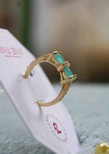 Antitarnish Green Stone Ring