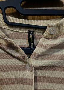 Striped Cardigan Sweater