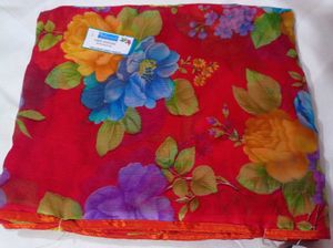 Floral print Chiffon saree 💥
