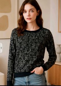 Patterned Long Sleeve Top🥰🫶🏻