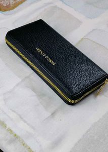 Enrico coveri Italian Brand Black Leather Wallet