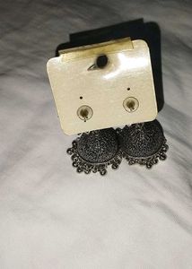 Oxidized Jhumka Earrings