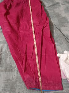 New Cotton Terry Rubia Salwar Dark Pink