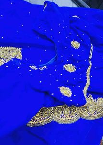 Blue Saree Party Wear