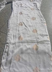 White Kurta Pent Set With Dupatta