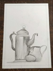 Pencil Sketch of Musical Instruments