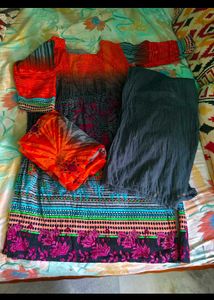 Suit Set Orange &amp;Ash Coloured