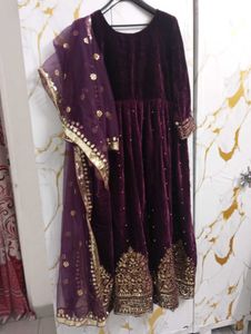 New Valvet Gown For Sale
