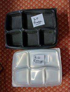 Complete Set of Disposable Containers and Plates.