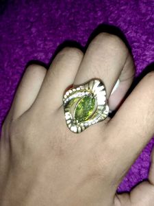 Green Gemstone Cocktail Ring