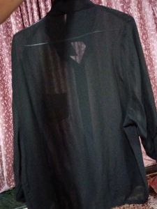 Silk Black Shirt For Girls
