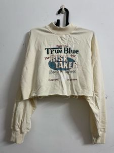 True Blue Graphic Sweatshirt, Beige color