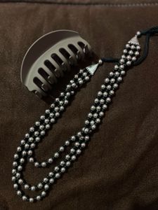 Beaded Necklace and hair clip
