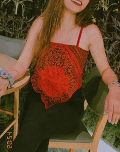 Korean Red Crop Top