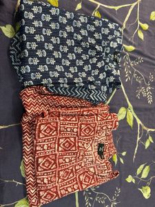 Red &amp; White Printed Top