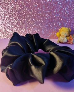 Black Satin Scrunchie