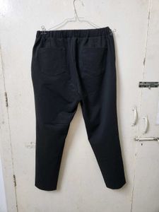 Westside Black Elastic Waist Formal Trousers