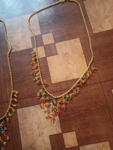 Beaded Gold Necklace pack of 3
