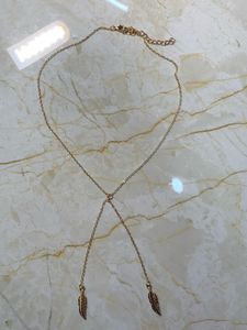 Gold Feather Necklace