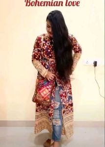 Ikkat Print Kurta Palazzo Set