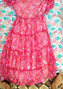 Floral Print Tiered Maxi Dress