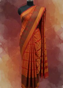 Elegant Red Silk Saree