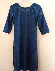 Navy Blue Chikankari Kurti