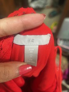 Red Lace Playsuit dress