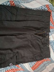 Black Cargo Jogger Pants