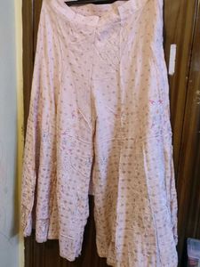 Orange Bandhani Print Kurti with Sharara