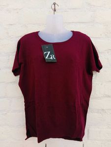 ZR Maroon Short Sleeve Top