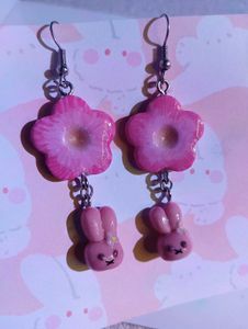 Cherry Blossom Bunny Earrings