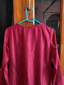 Elegant Maroon Embroidered Kurti