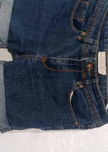 Denim Roll-Cuff Shorts