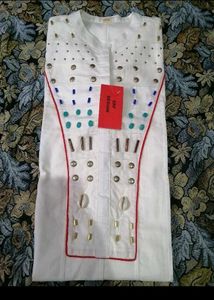 White Embellished Kurti