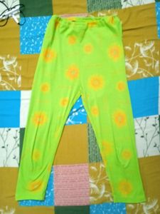 Neon Green Sunflower Leggings