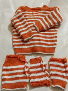 Striped Knit Sweater Set