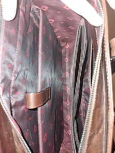 Vintage Brown Leather Tote Bag