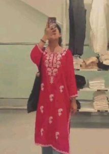 Pink Embroidered Kurta