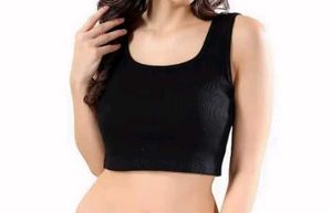 Black Ribbed Tank Top