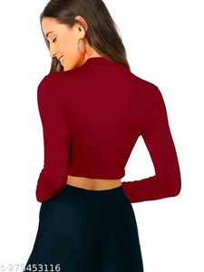Burgundy Crop Top