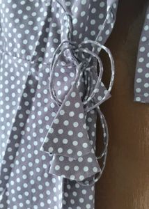 Polka Dot Wrap Top