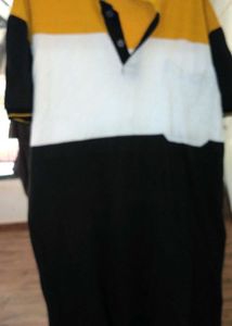 &#34;Men&#39;s Colorblock Polo T-Shirt  Mustardwhite