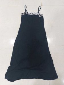 Ralph Lauren's Black Maxi Dress with White Trim