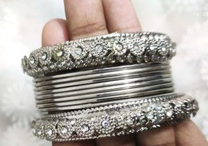 Silver Bangle Set
