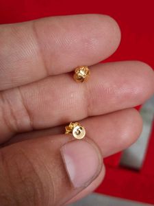 Gold Flower Stud Earrings
