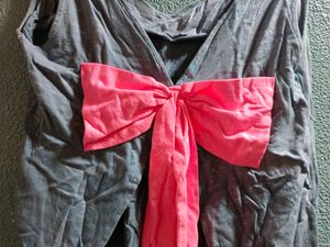 Neon Pink Bow In Back