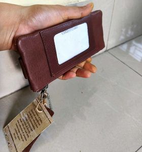 Brown Leather Card Holder Wallet